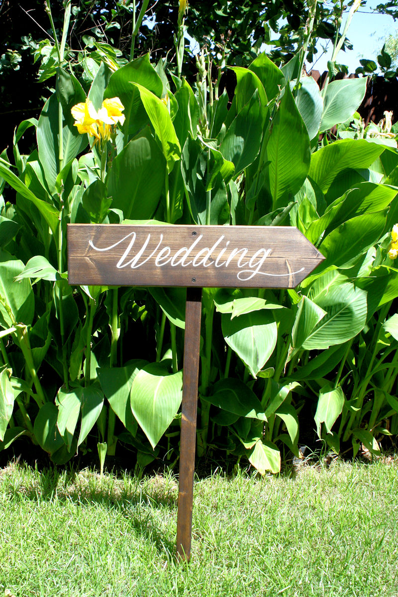 wedding directional sign