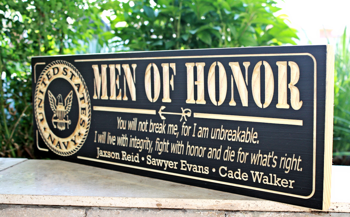 MAN OF HONOR, U.S. Navy plaque