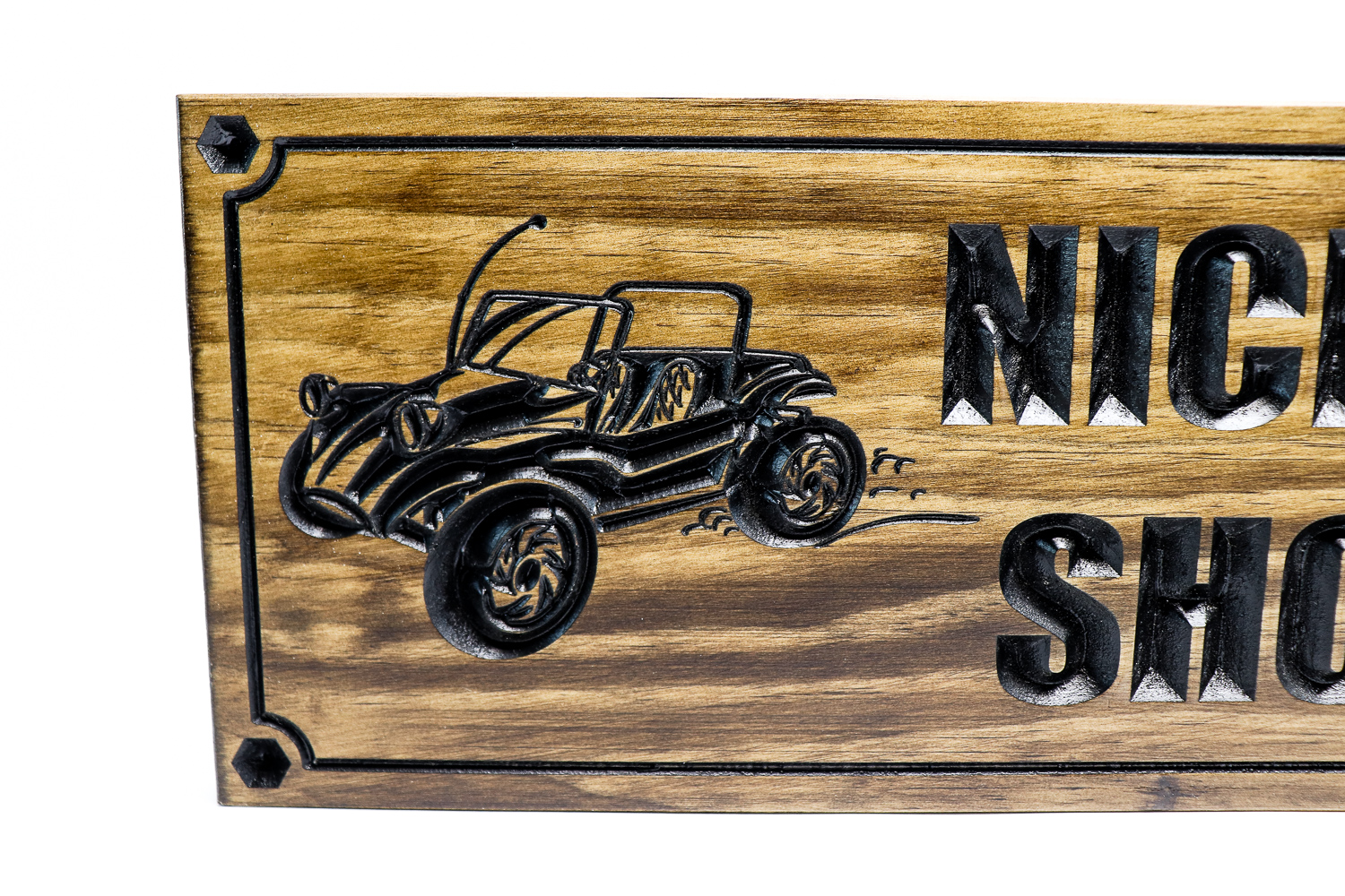 dune buggy wooden sign