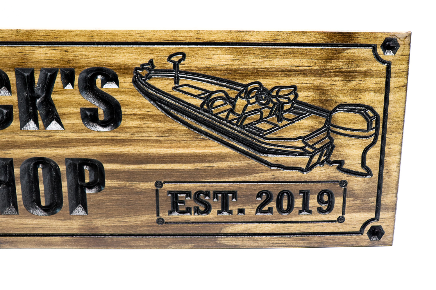 Bass boat and Dune buggy shop sign