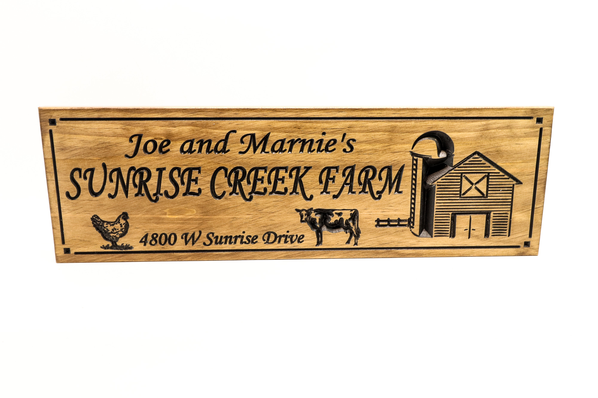 Farm Sign farm signs personalized farmhouse decor farmhouse decor sign with barn and chicken and cow. farm animal wooden sign 