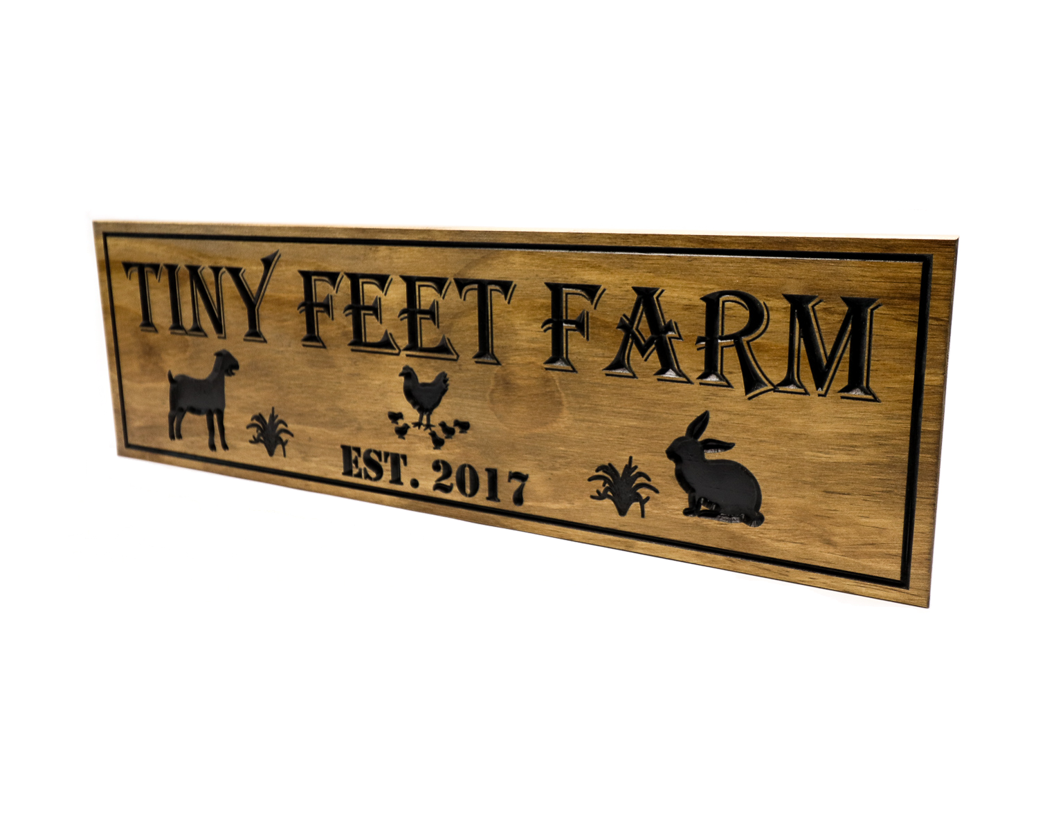 Goat Farm, Chicken Farm, Rabbit Farm sign