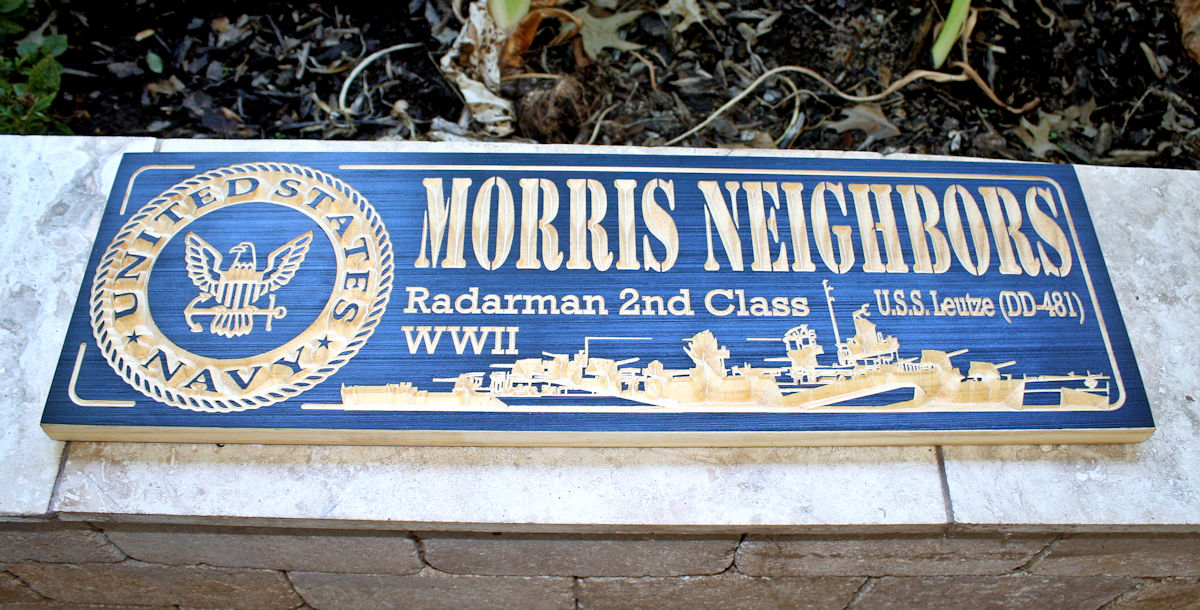 wooden us navy military plaque