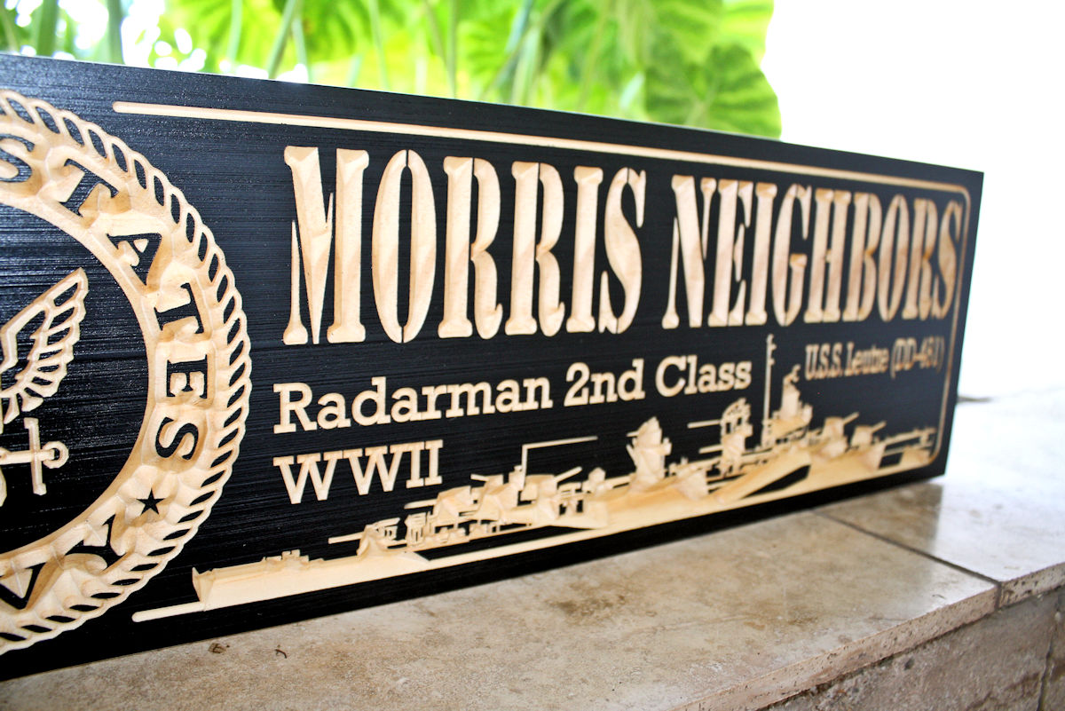 wooden us navy military plaque