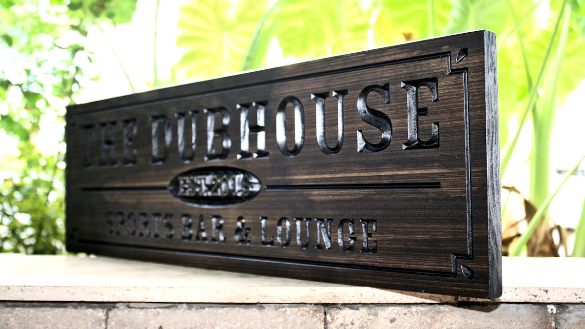 personalized wooden home bar sign