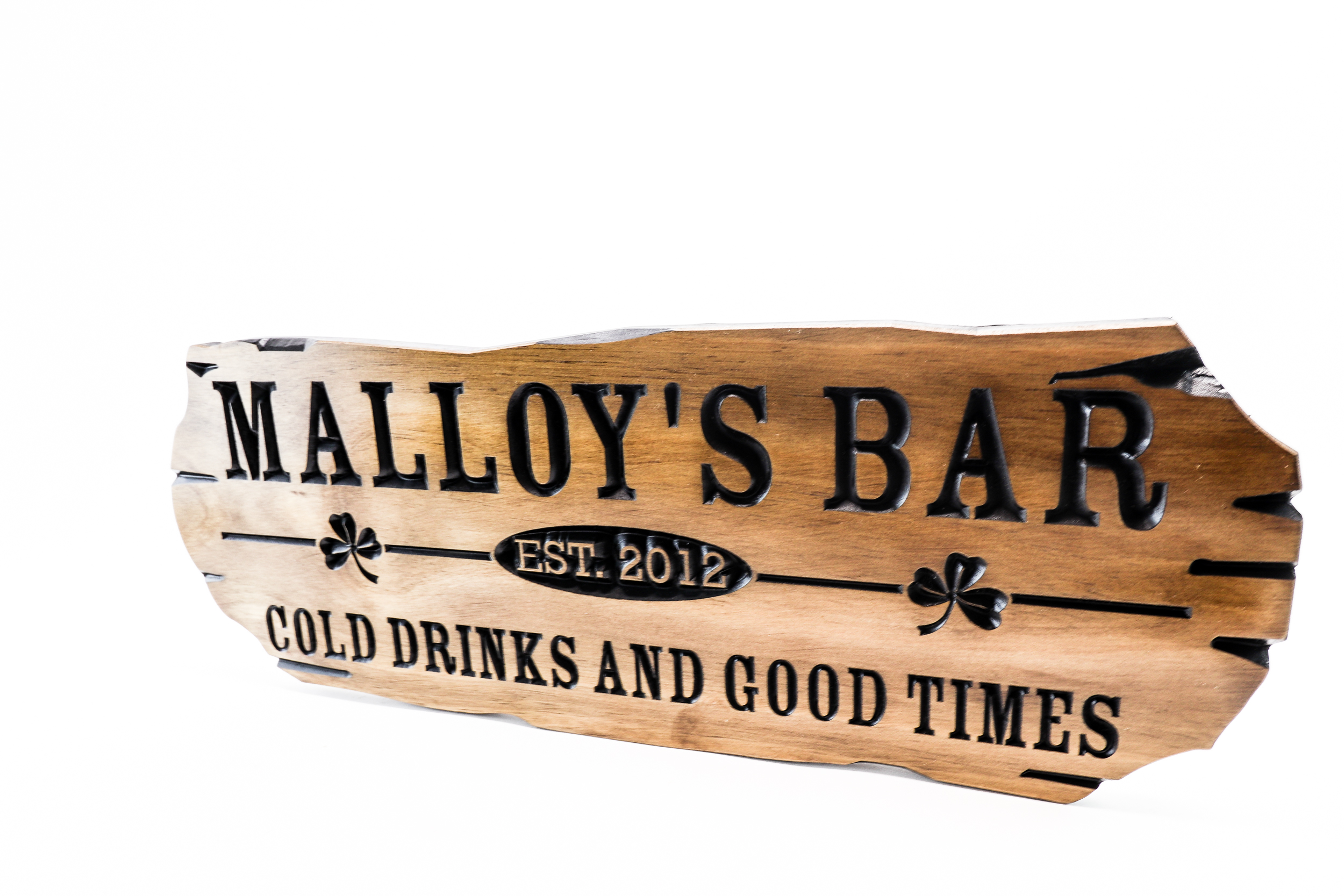 Home Bar sign with live edge 