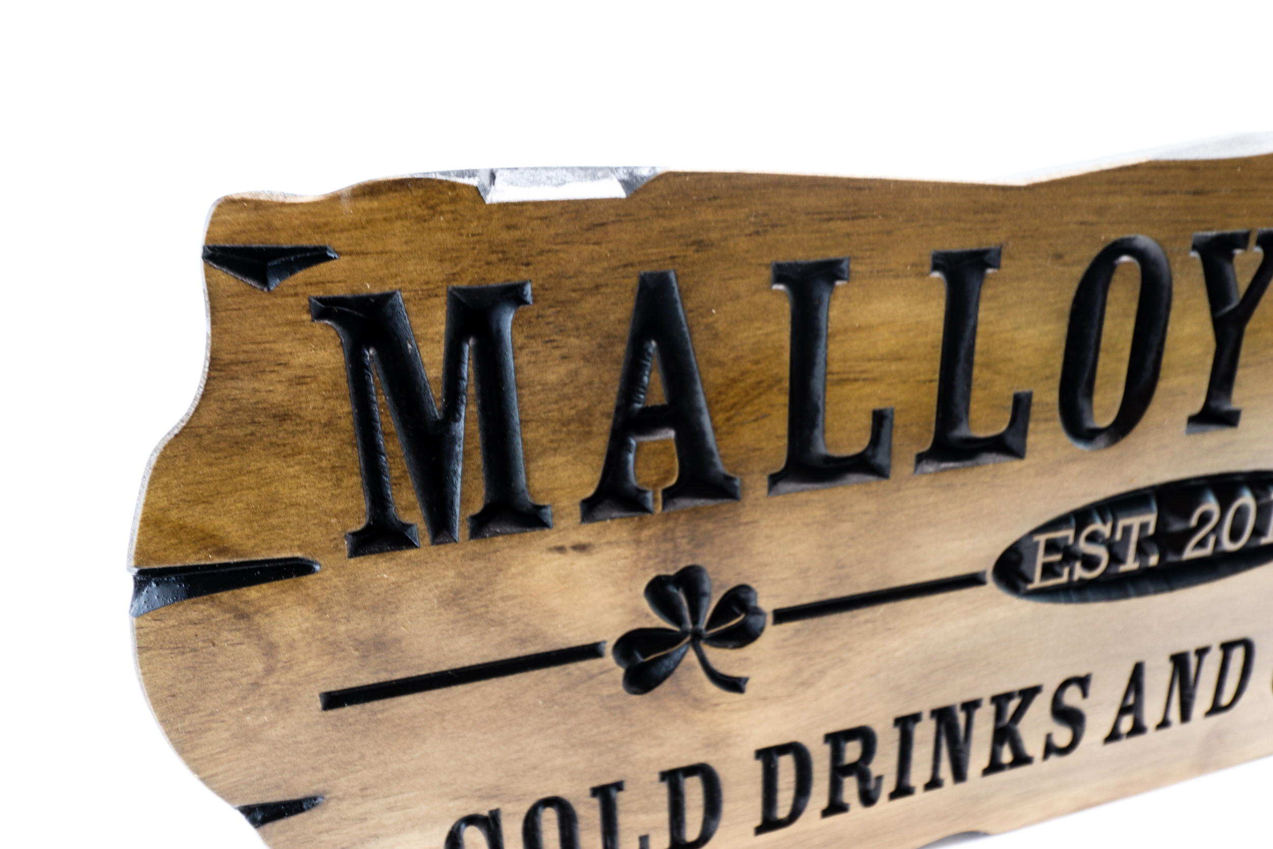 Home Bar sign with live edge 