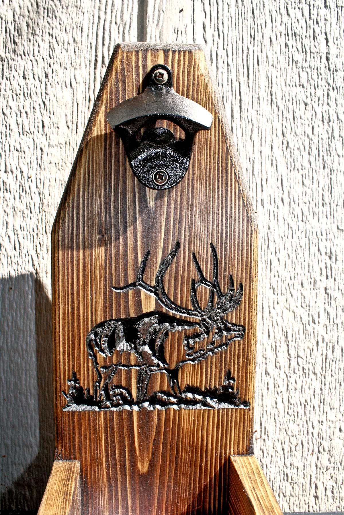 wooden beer bottle opener for groomsmen