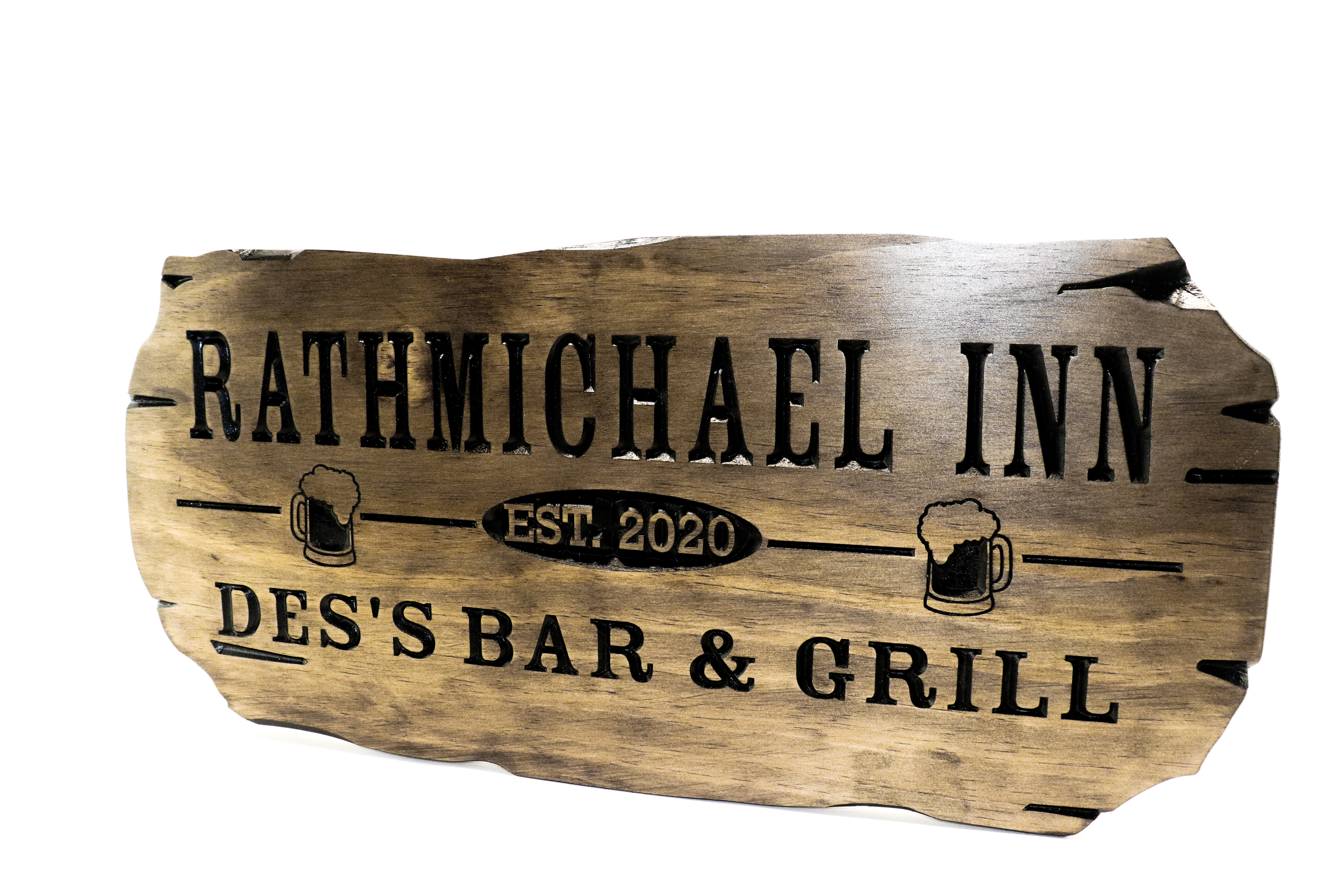 Home Bar sign with live edge 