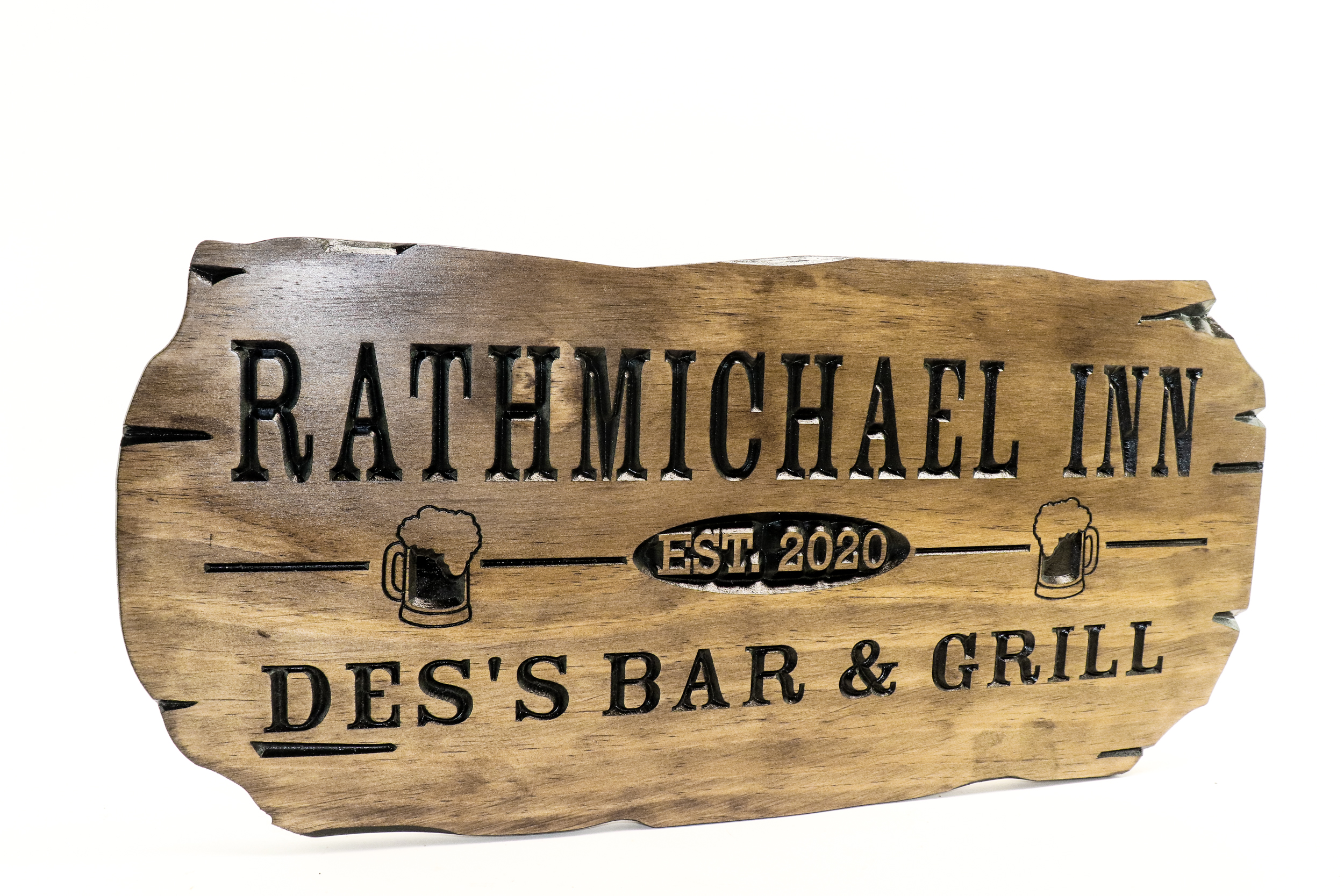 Home Bar sign with live edge 