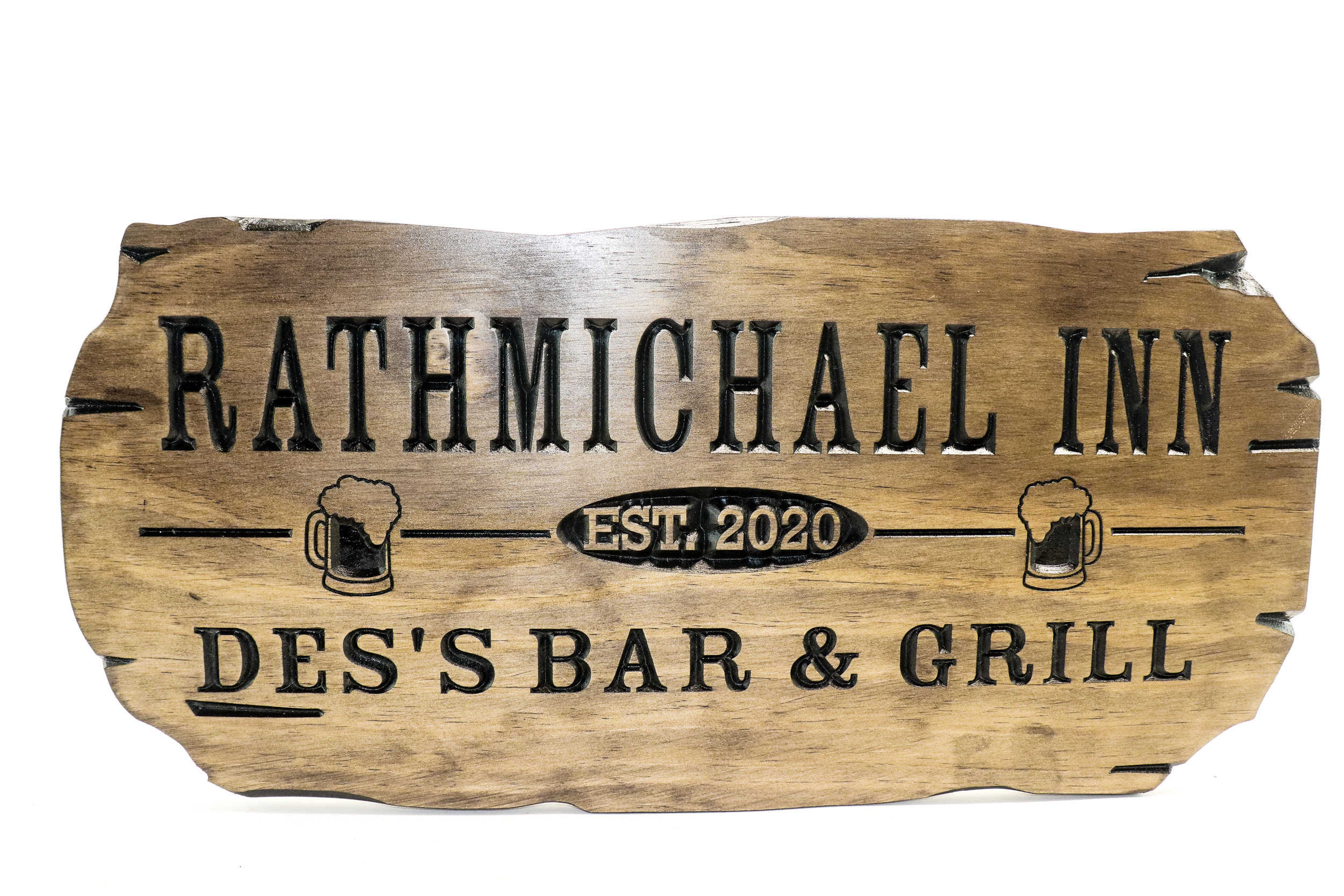 Home Bar sign with live edge 