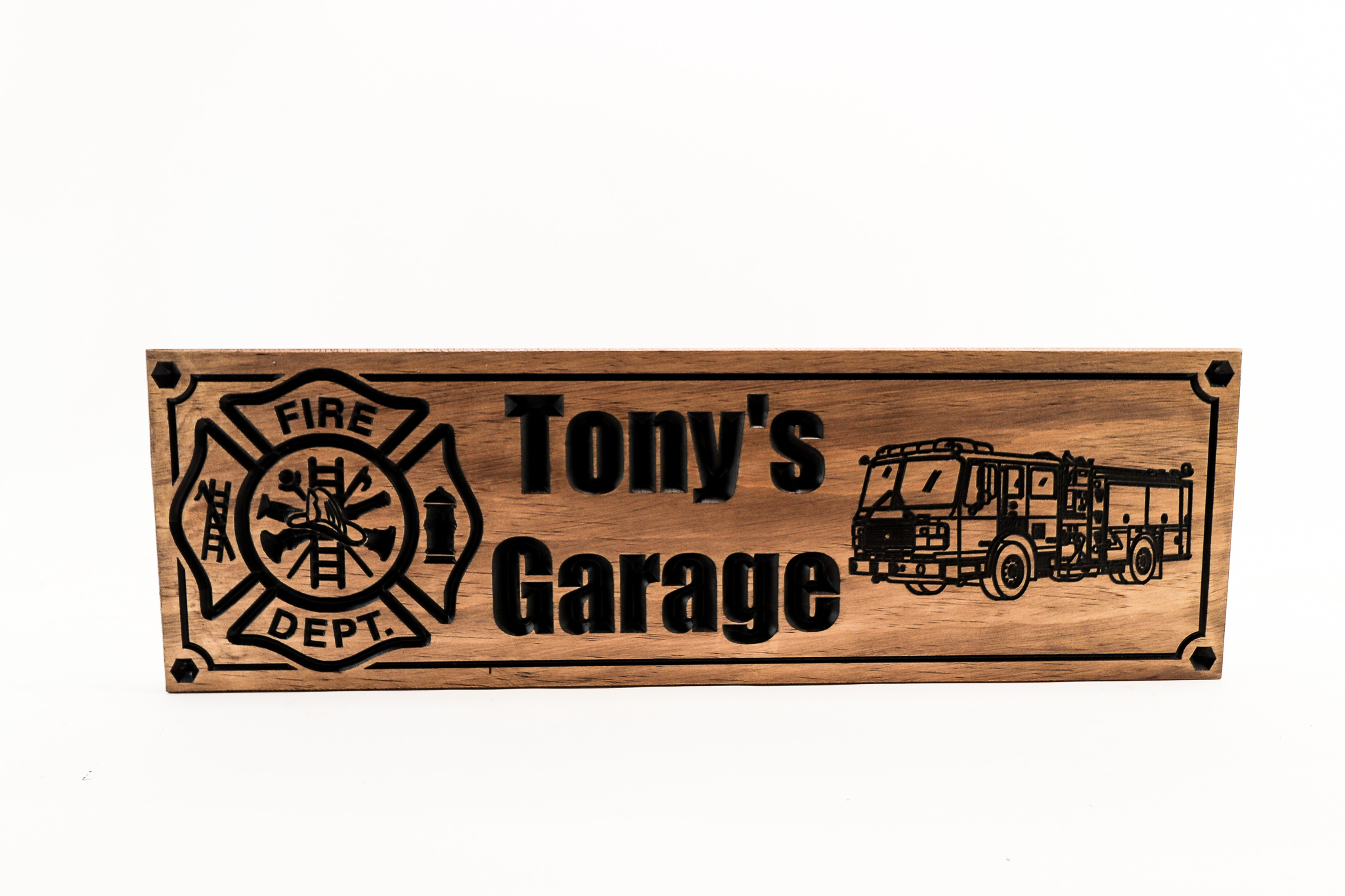 Firefigher / Firestation wooden plaque