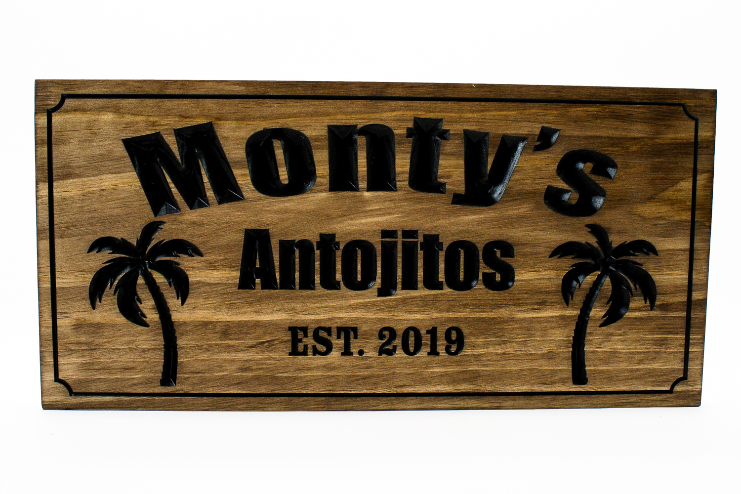 Beach House sign | Palm tree sign | Beach bar wooden 