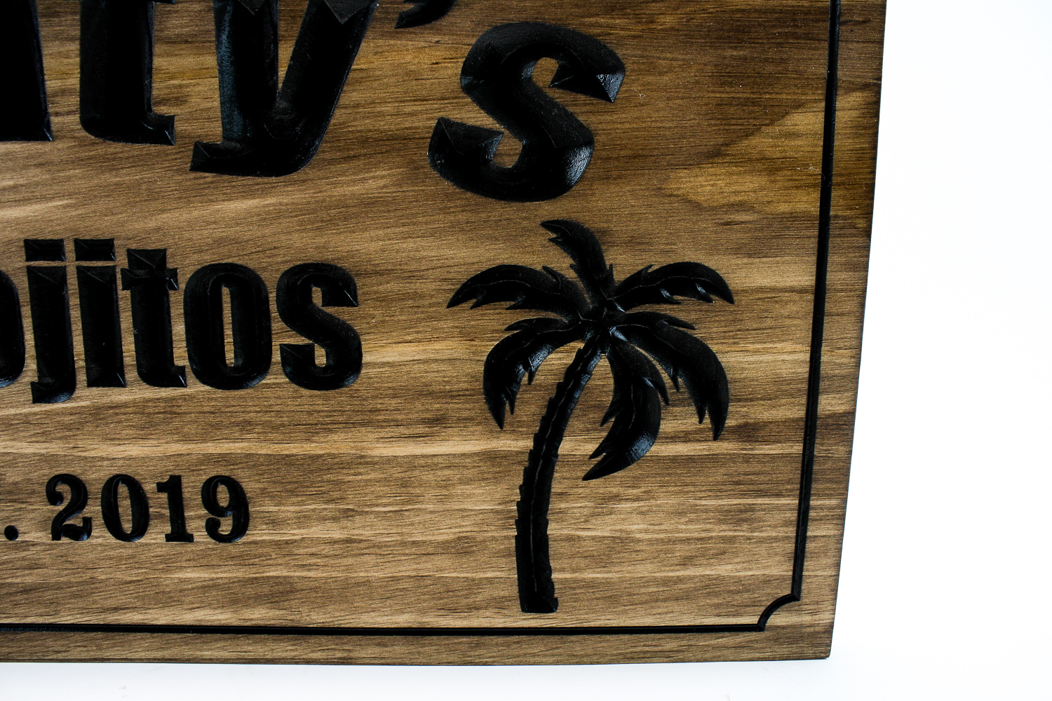 Beach House sign | Palm tree sign | Beach bar wooden 