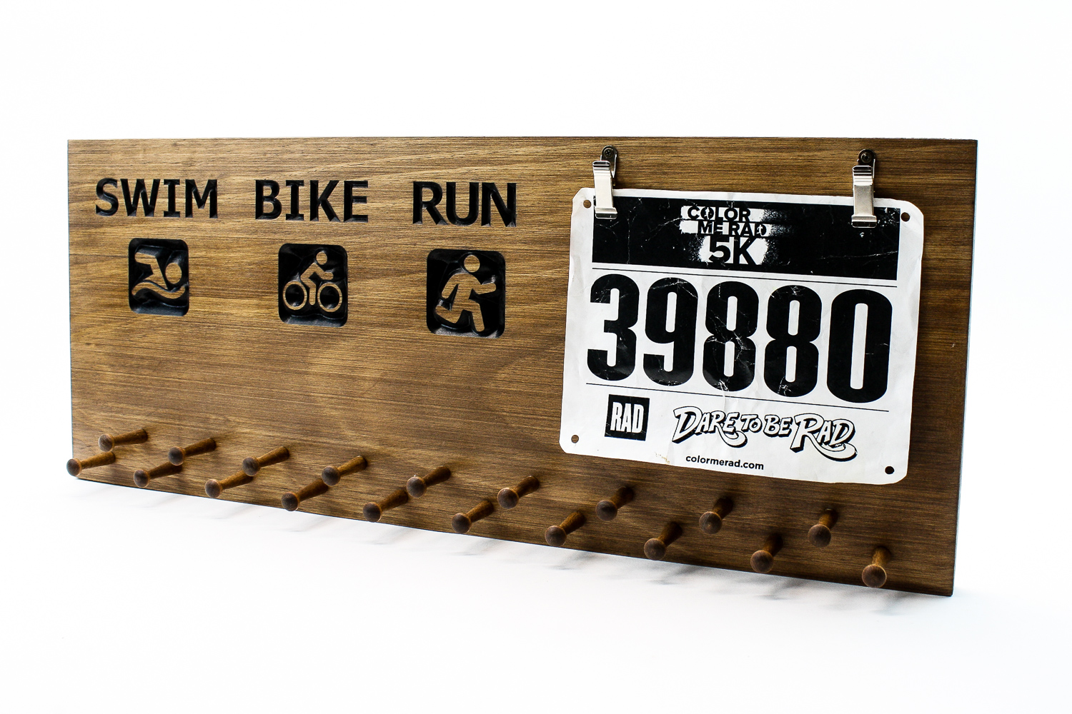 running medal display for your race bib and medals 