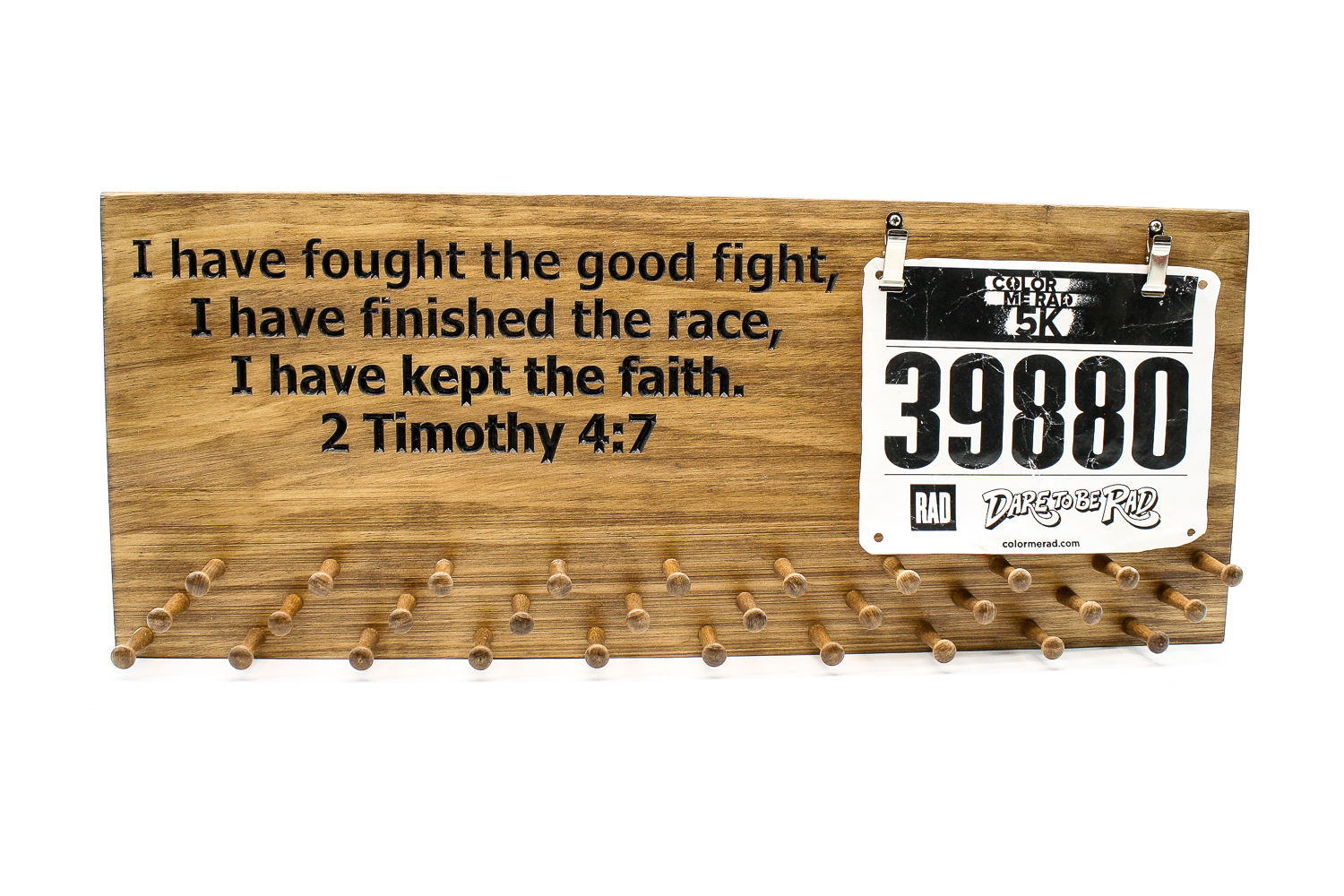 running medal display for your race bib and medals 